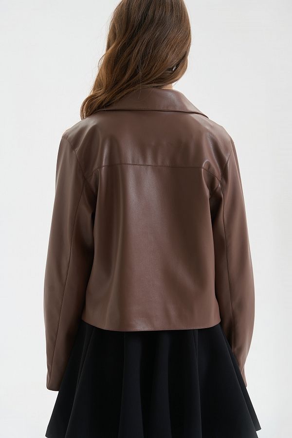 Brown eco leather jacket jac25/1 #RU#  jac25/1 № 3