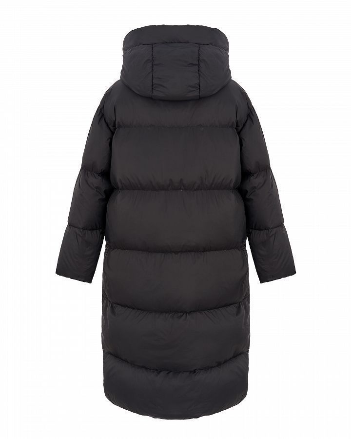Long black down jacket with hood  240906/1 #RU#  240906/1 № 4