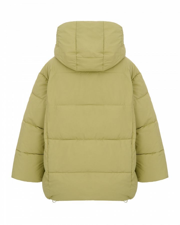 Lengthened light green down jacket with hood 240907/3 #RU#  240907/3 № 3