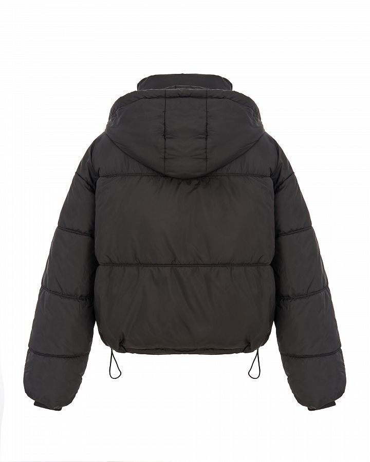 Short down jacket with hood black  240909/1 #RU#   240909/1 № 2