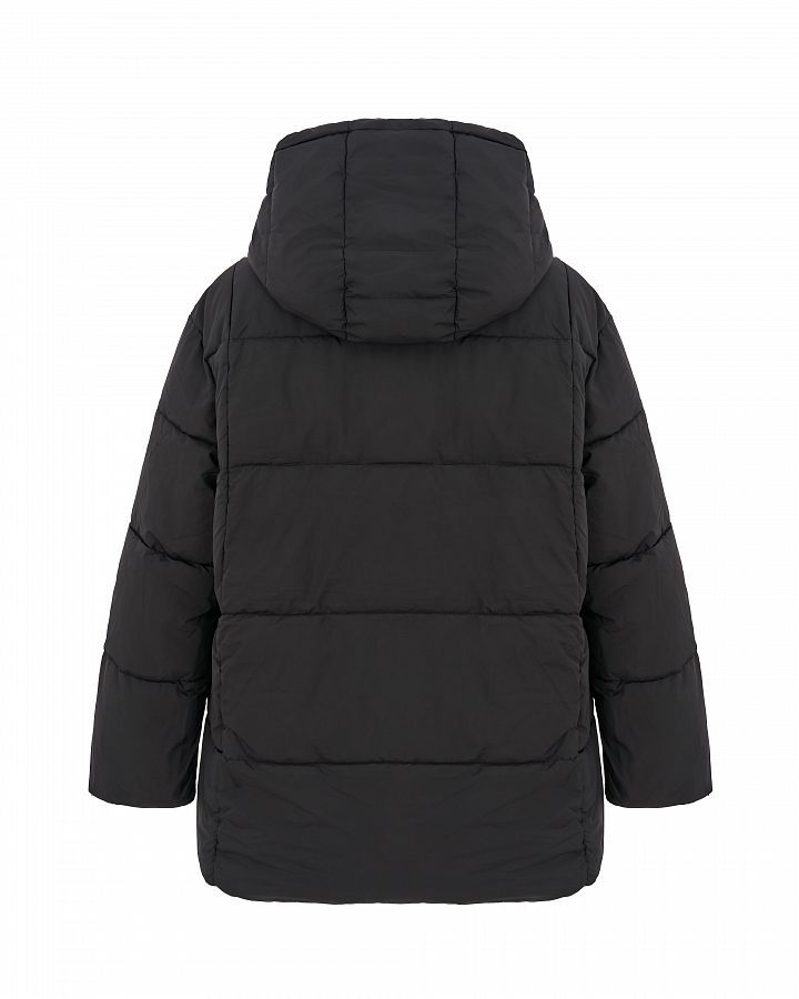 Lengthened black down jacket with hood 240907/1 #RU#  240907/1 № 4