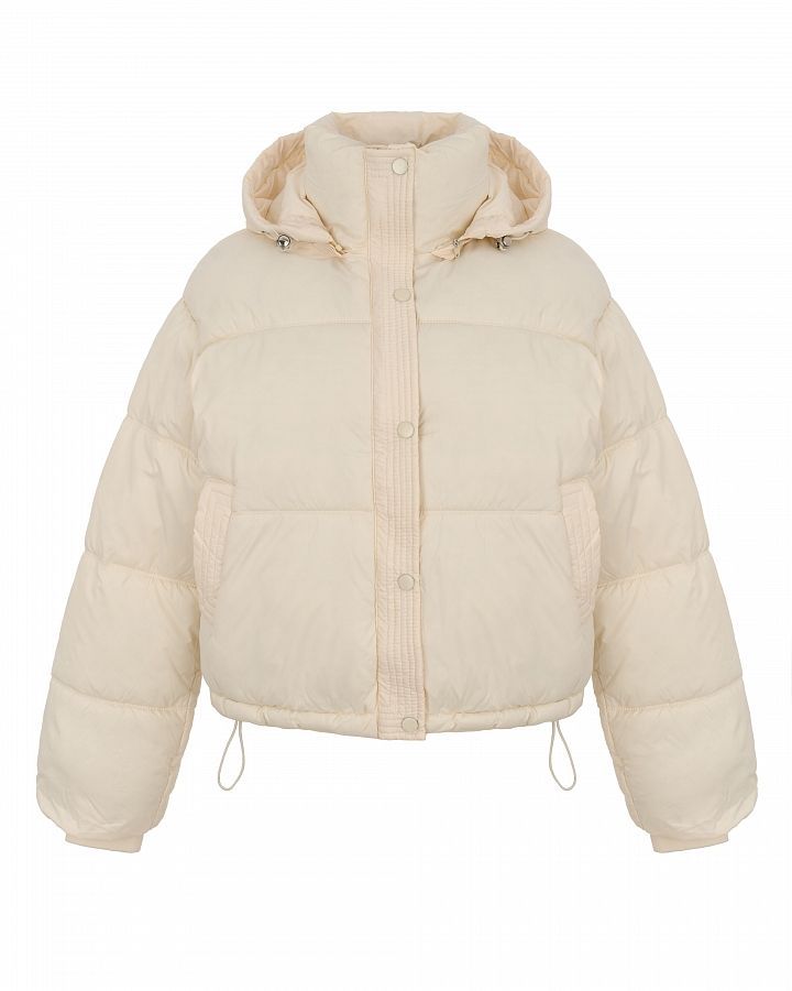 Short down jacket with hood ivory 240909/2 #RU#  240909/2 № 1