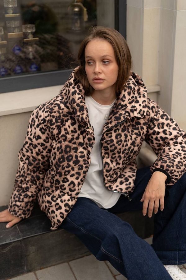 Down jacket with leopard pattern 240901/2 #RU#  240901/2 № 1