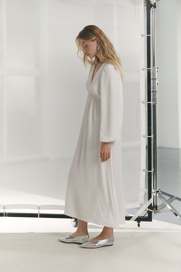 Open back maxi dress in ivory colour MBPL003/1 № 3