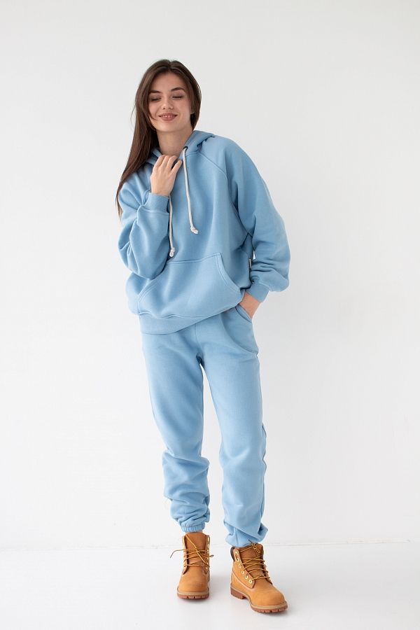 Blue suit insulated with fleece  N0123/1 #RU# Kombinezon sportowy ocieplany na niebieskim polarku N0123/1 № 1