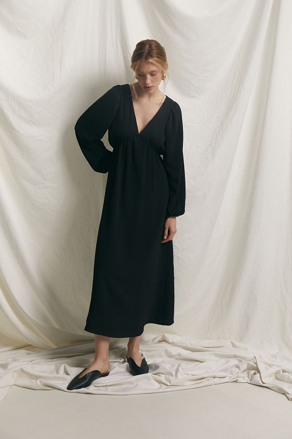 Open back maxi dress in black colour MBPL003/2 № 4