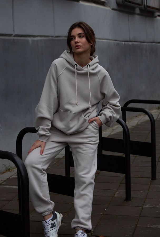 Grey suit insulated with fleece N0123/4 #RU# Kombinezon sportowy ocieplany na polarku z serii N0123/4 № 3