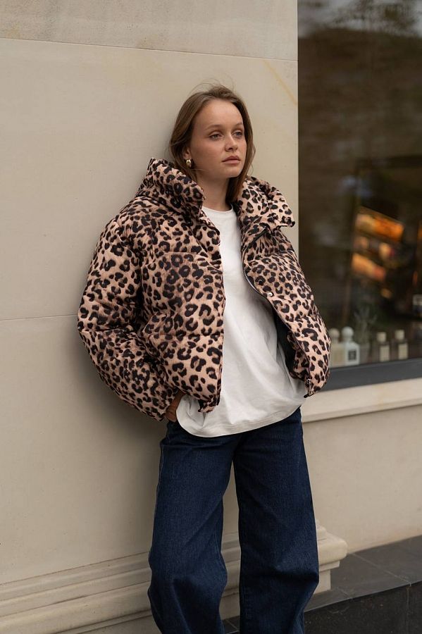 Down jacket with leopard pattern 240901/2 #RU#  240901/2 № 2
