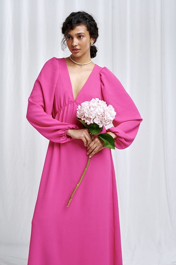 Open back maxi dress in pink colour MBPL003/9 № 3
