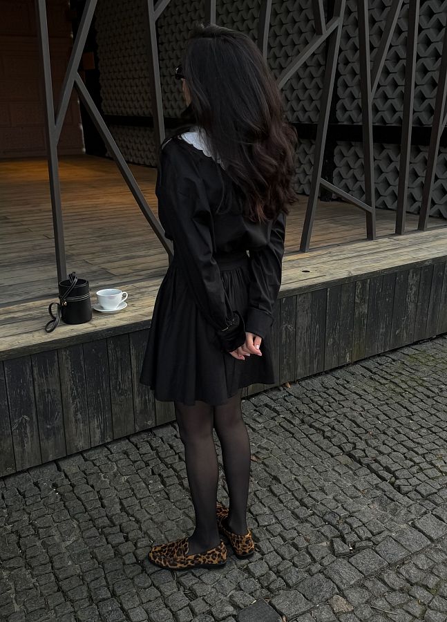 Shirt dress on buttons black МБПЛ005/3 № 3