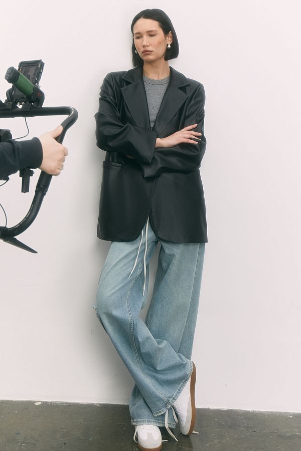 Black eco-leather blazer PLZ11/2 #RU#  PLZ11/2 № 3