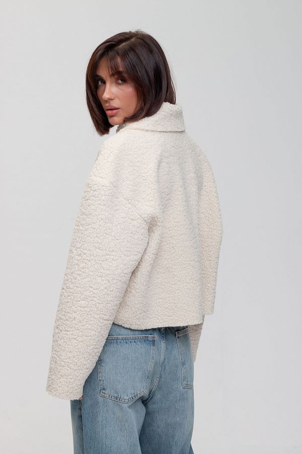 Ivory fur jacket SHB01 #RU#  SHB01 № 4