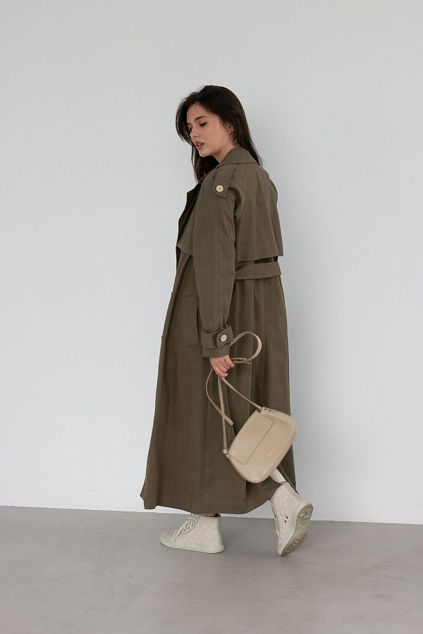 Haki cotton trench C0221 MB001 #RU# Trencz bawełniany khaki C0221 MB001 № 4