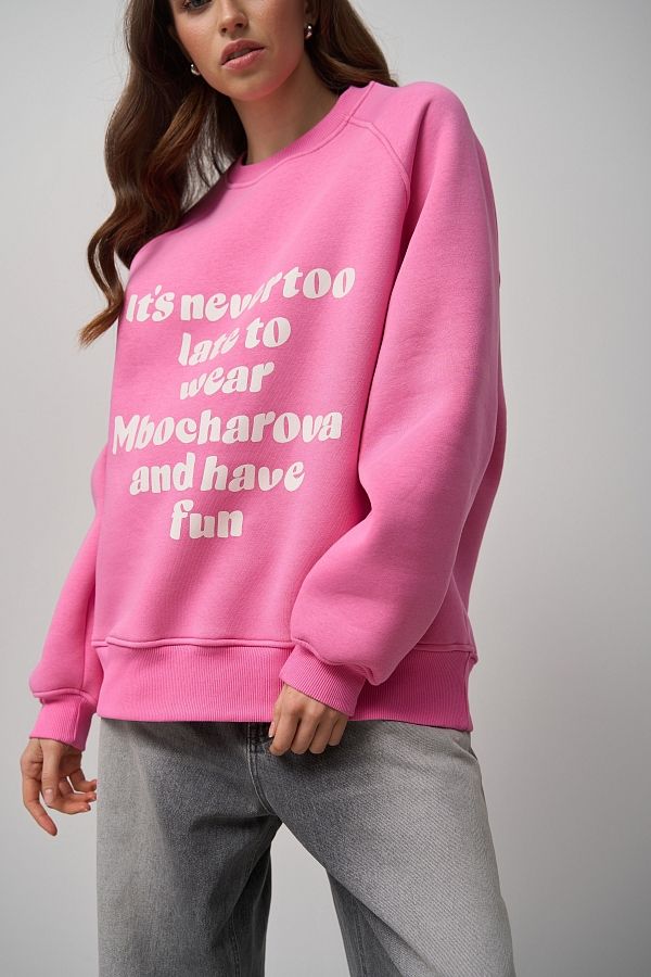 Pink sweatshirt with print SV01/1 #RU#  SV01/1 № 5
