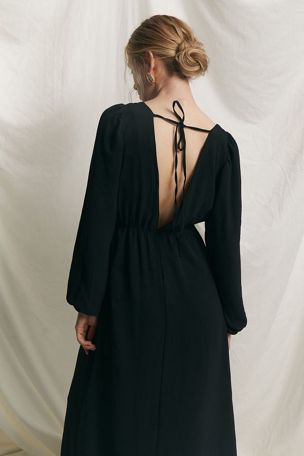 Open back maxi dress in black colour MBPL003/2 № 5