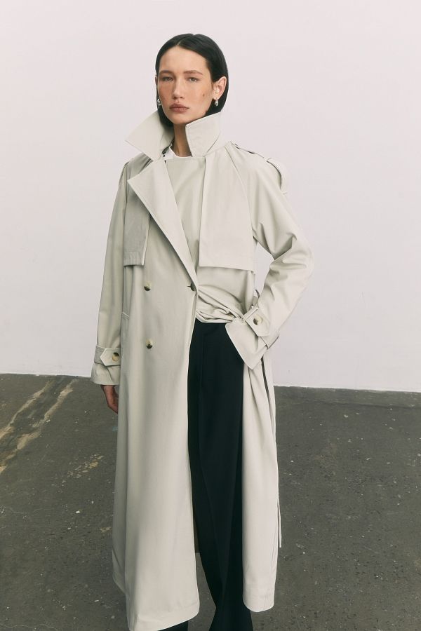 Beige cotton trench with lining С0523/4 #RU#  С0523/4 № 1