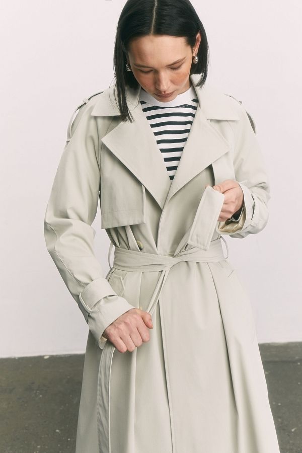Beige cotton trench with lining С0523/4 #RU#  С0523/4 № 2