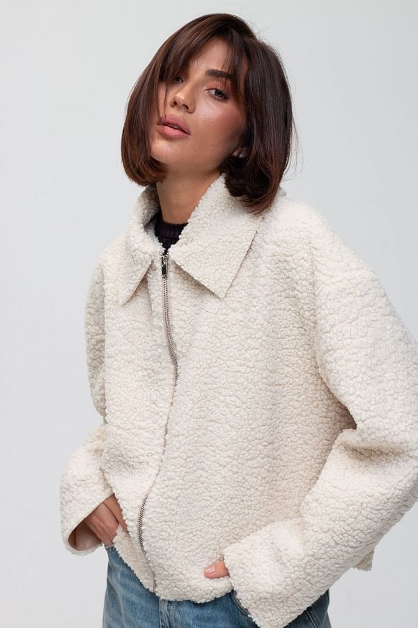 Ivory fur jacket SHB01 #RU#  SHB01 № 1