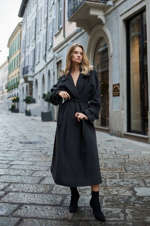 Maxi overcoat with buttons  - №2