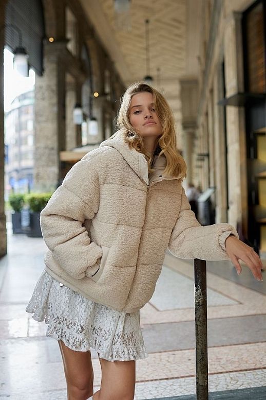 Beige down jacket Teddy  - №2
