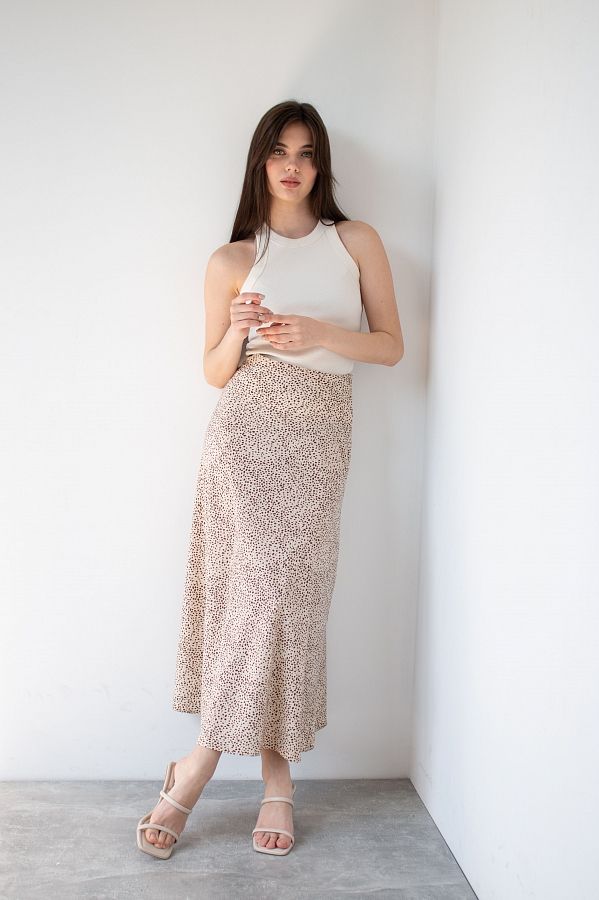Skirt maxi beige B0123/1 #RU# Spódnica maxi w kolorze beżowym B0123/1 № 1