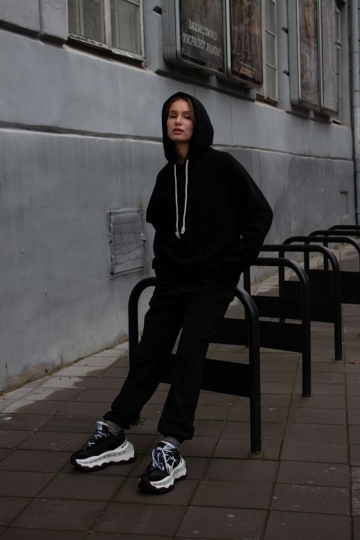 Black suit insulated with fleece