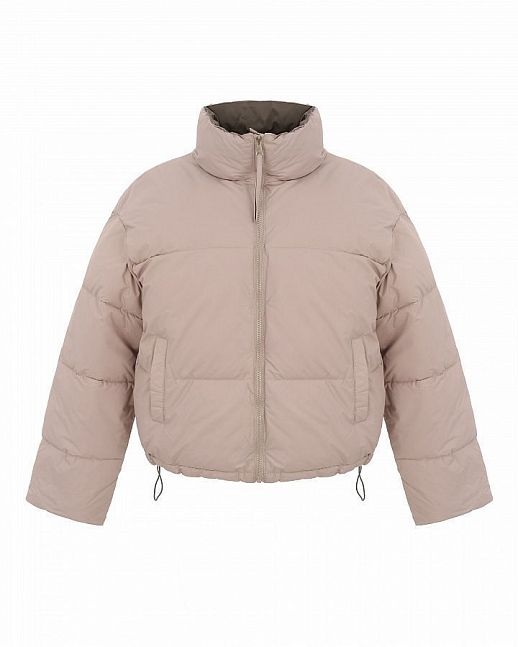 Short two-sided down jacket grey
