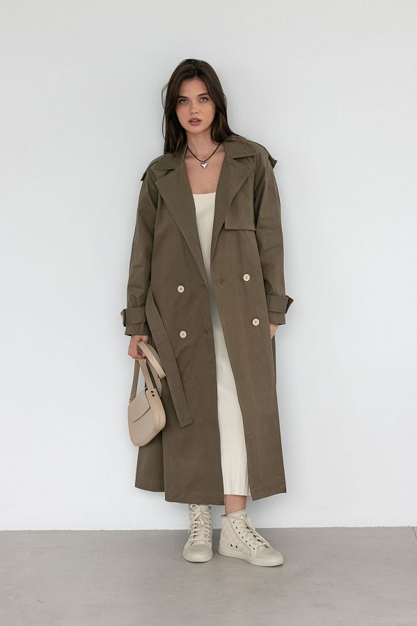 Haki cotton trench C0221 MB001 #RU# Trencz bawełniany khaki C0221 MB001 № 3