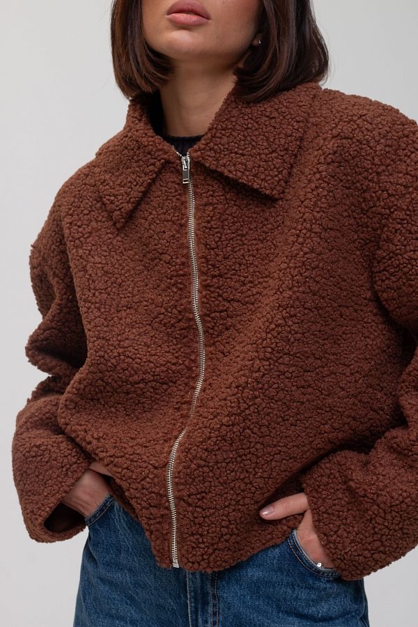 Brown fur jacket SHB03 #RU#  SHB03 № 3