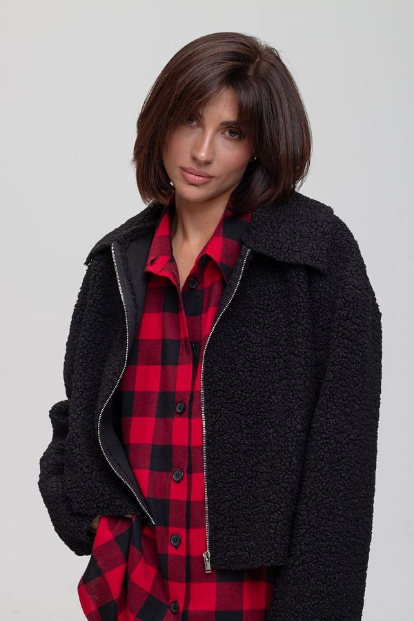 Black fur jacket SHB04 #RU#  SHB04 № 2