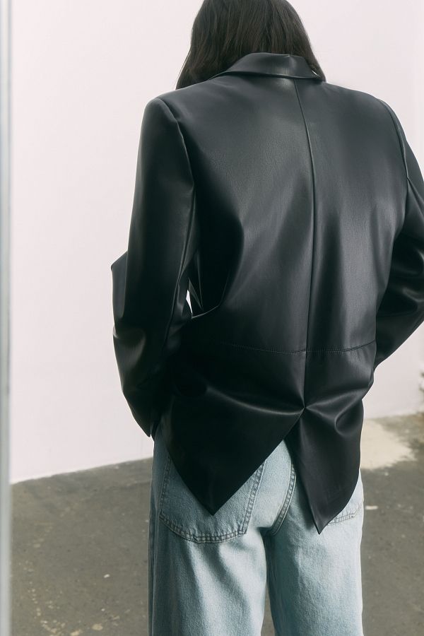 Black eco-leather blazer PLZ11/2 #RU#  PLZ11/2 № 4