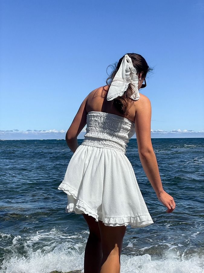 Dress with bare shoulders ivory VP0124/1 № 2