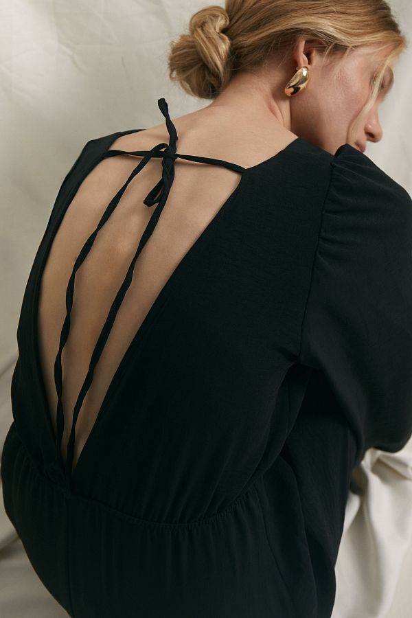 Open back maxi dress in black colour MBPL003/2 № 3