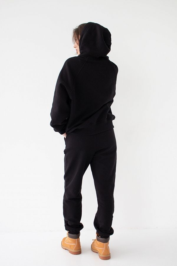 Black suit insulated with fleece N0123/3 #RU# Kombinezon sportowy ocieplany na czarnym polarze N0123/3 № 5