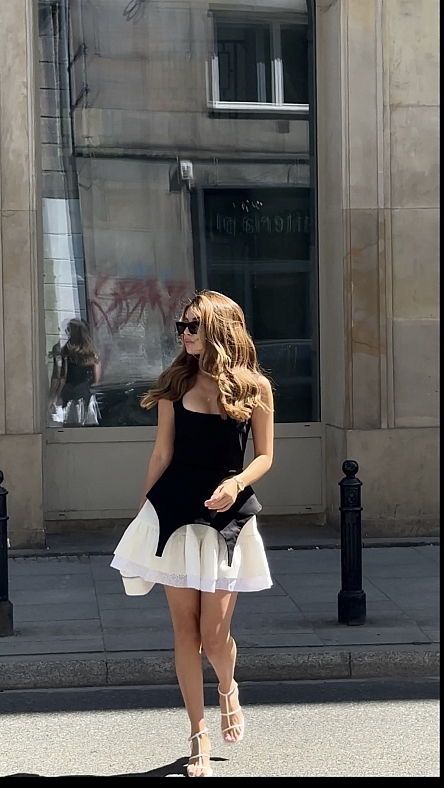 Сorset dress: black+white