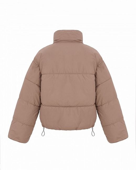 Short two-sided down jacket beige - №2