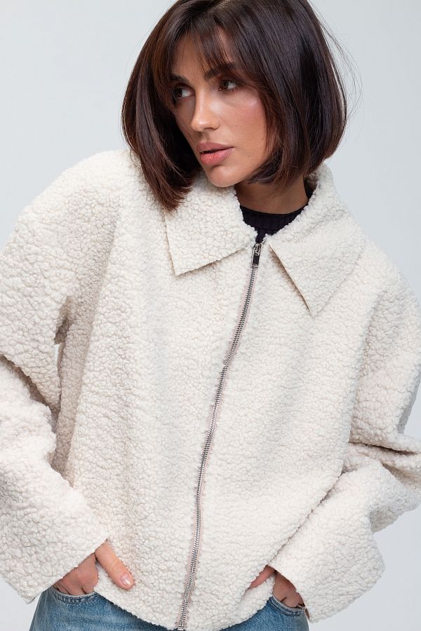 Ivory fur jacket SHB01 #RU#  SHB01 № 3