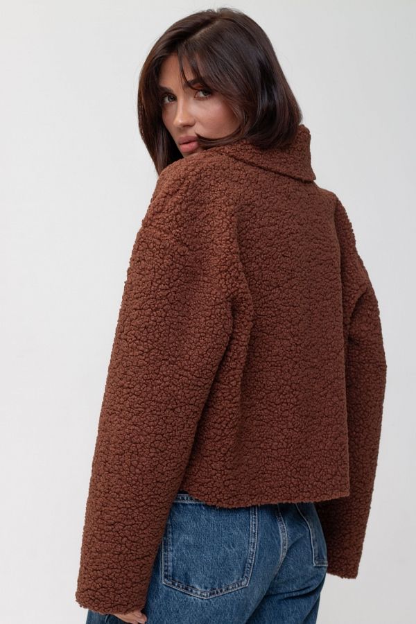 Brown fur jacket SHB03 #RU#  SHB03 № 2